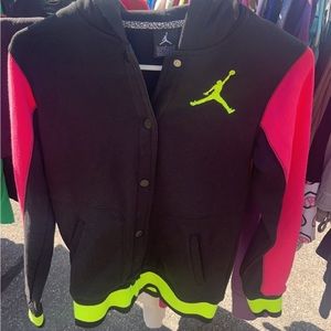 Girls Jordan button up hoodie size L